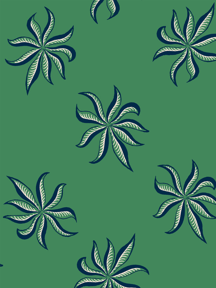 'Frisée' Wallpaper by Clare V. - Evergreen Navy