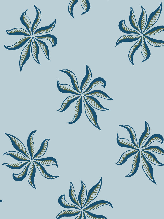 'Frisée' Wallpaper by Clare V. - Powder Blue