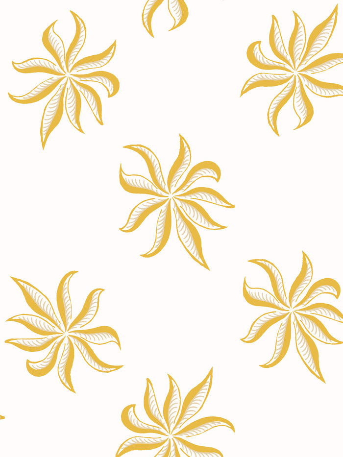 'Frisée' Wallpaper by Clare V. - Yellow Cream