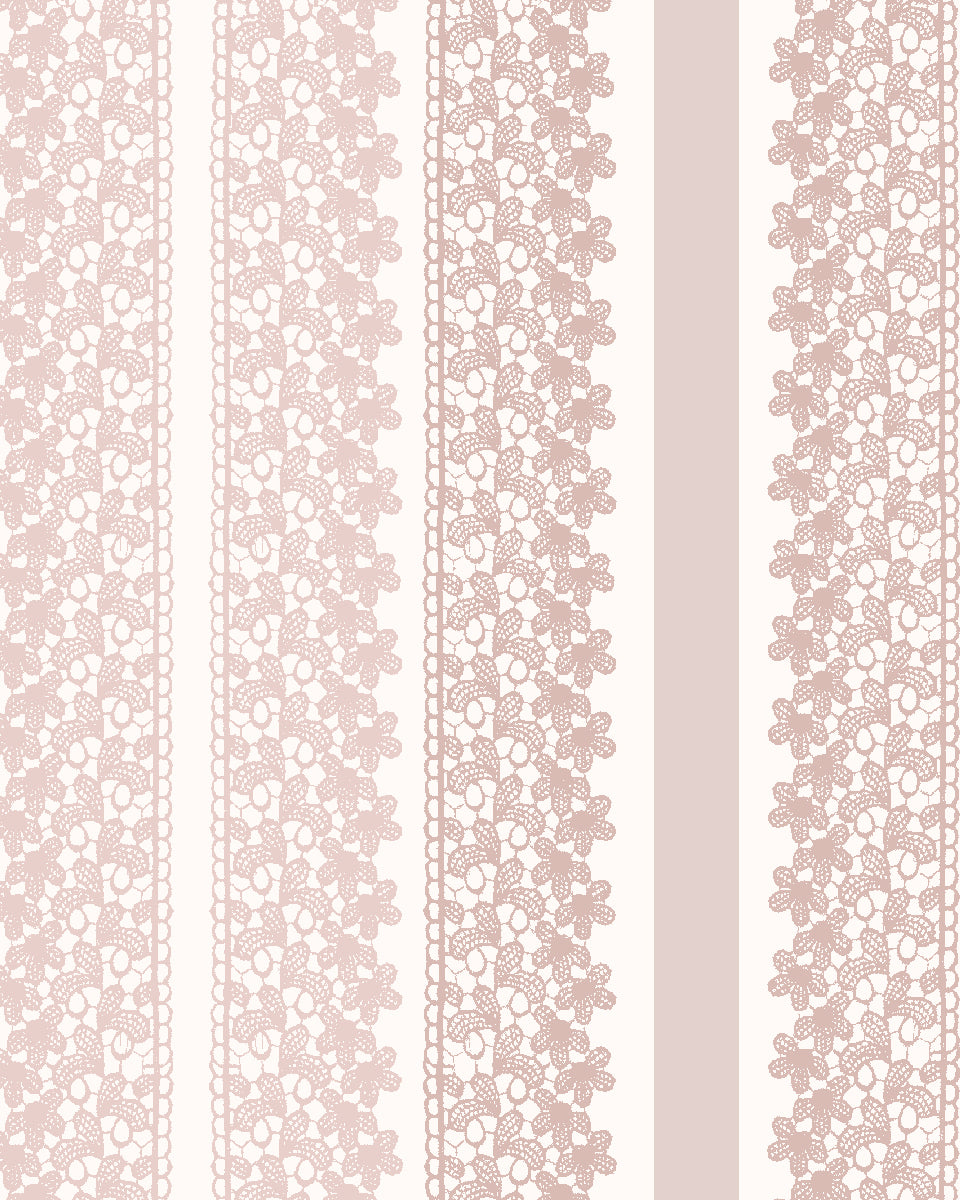 'Frivolité' Wallpaper by Clare V. - Bisque Cream