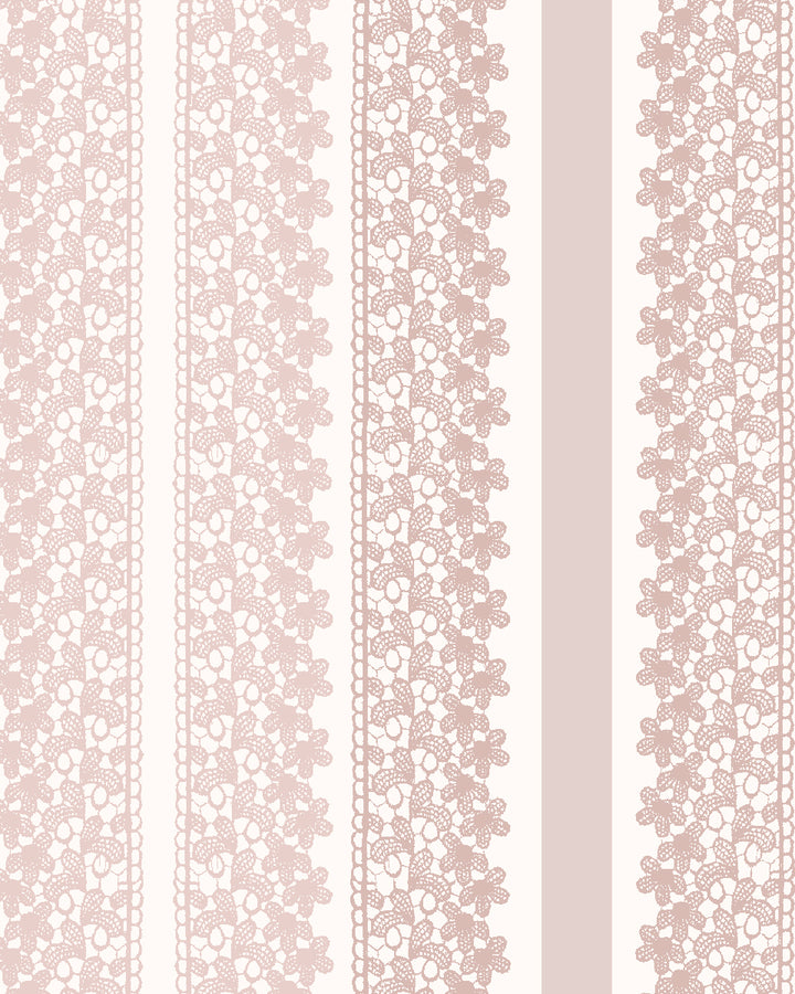 'Frivolité' Wallpaper by Clare V. - Bisque Cream