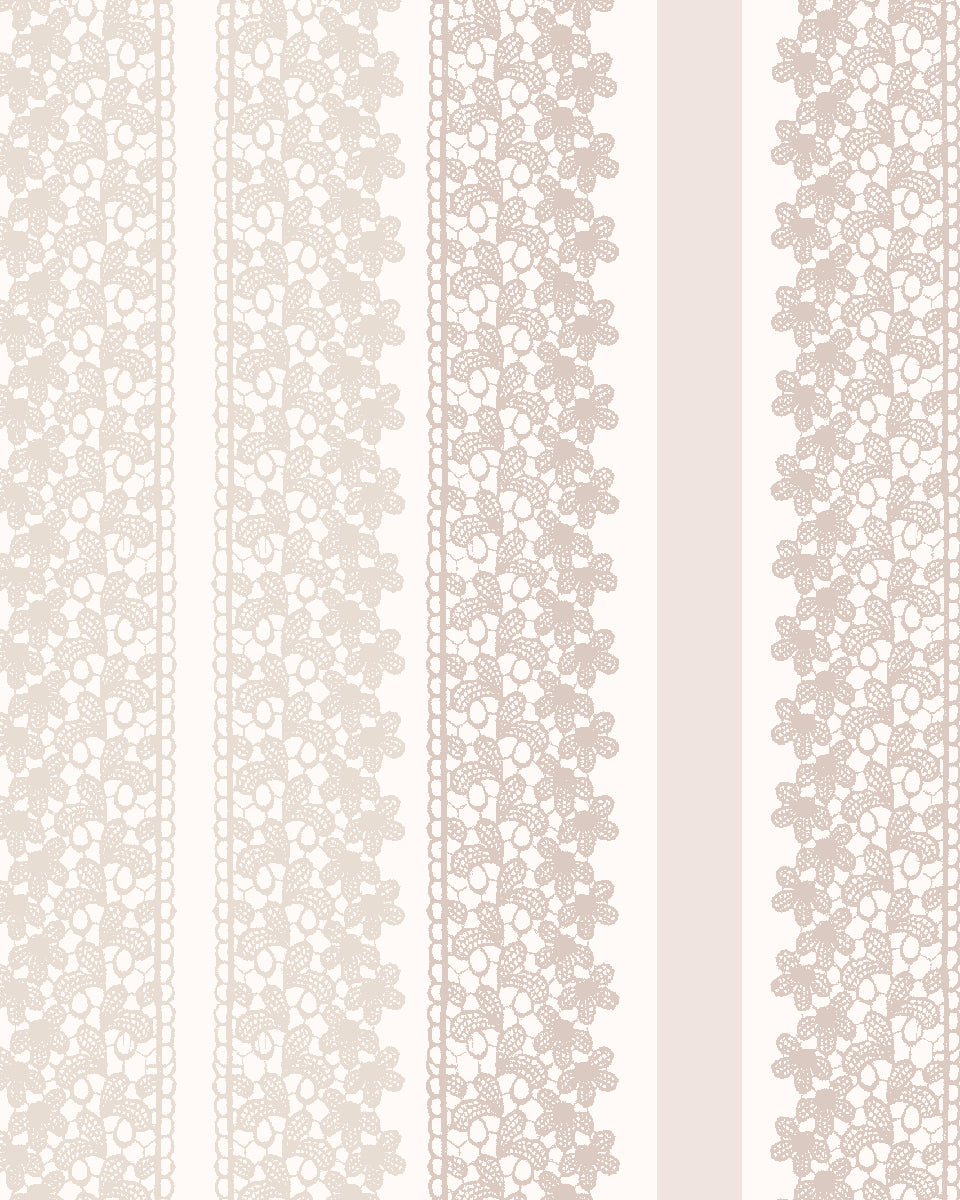 'Frivolité' Wallpaper by Clare V. - Ivory Dove