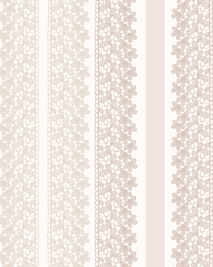 'Frivolité' Wallpaper by Clare V. - Ivory Dove