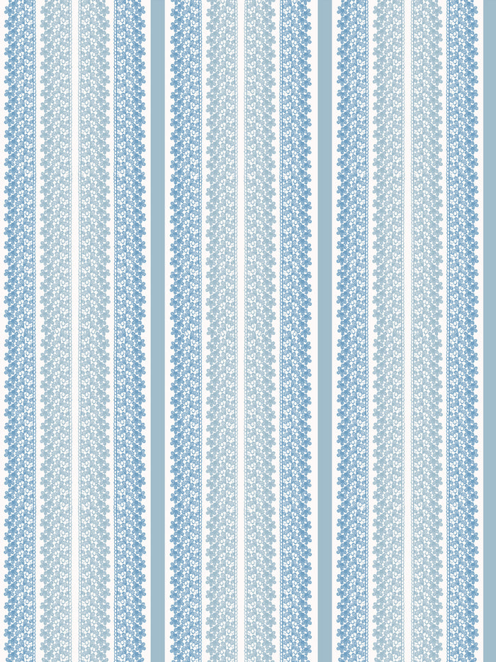 'Frivolité' Wallpaper by Clare V. - Powder Blue