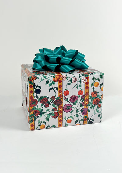 'Gallery Room Floral' Gift Wrap by Carly Beck - Pale Gray