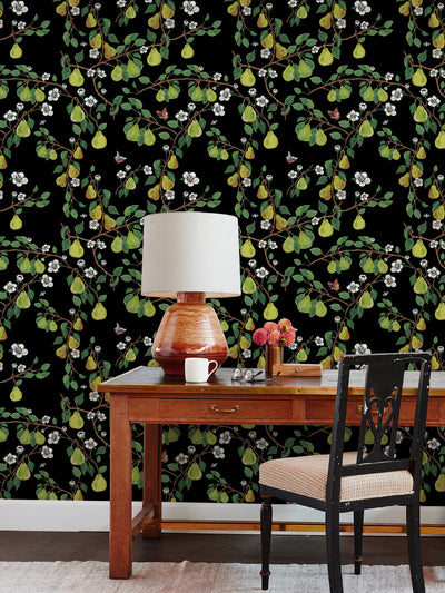 giardino di pere wallpaper by carly beck black