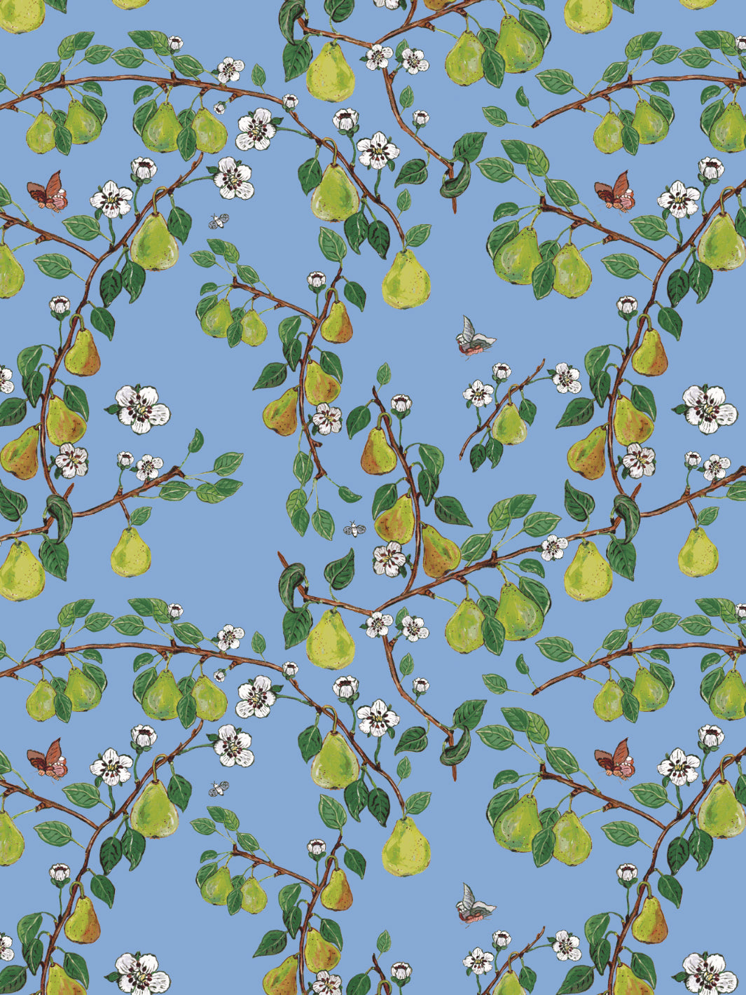 giardino di pere wallpaper by carly beck blue