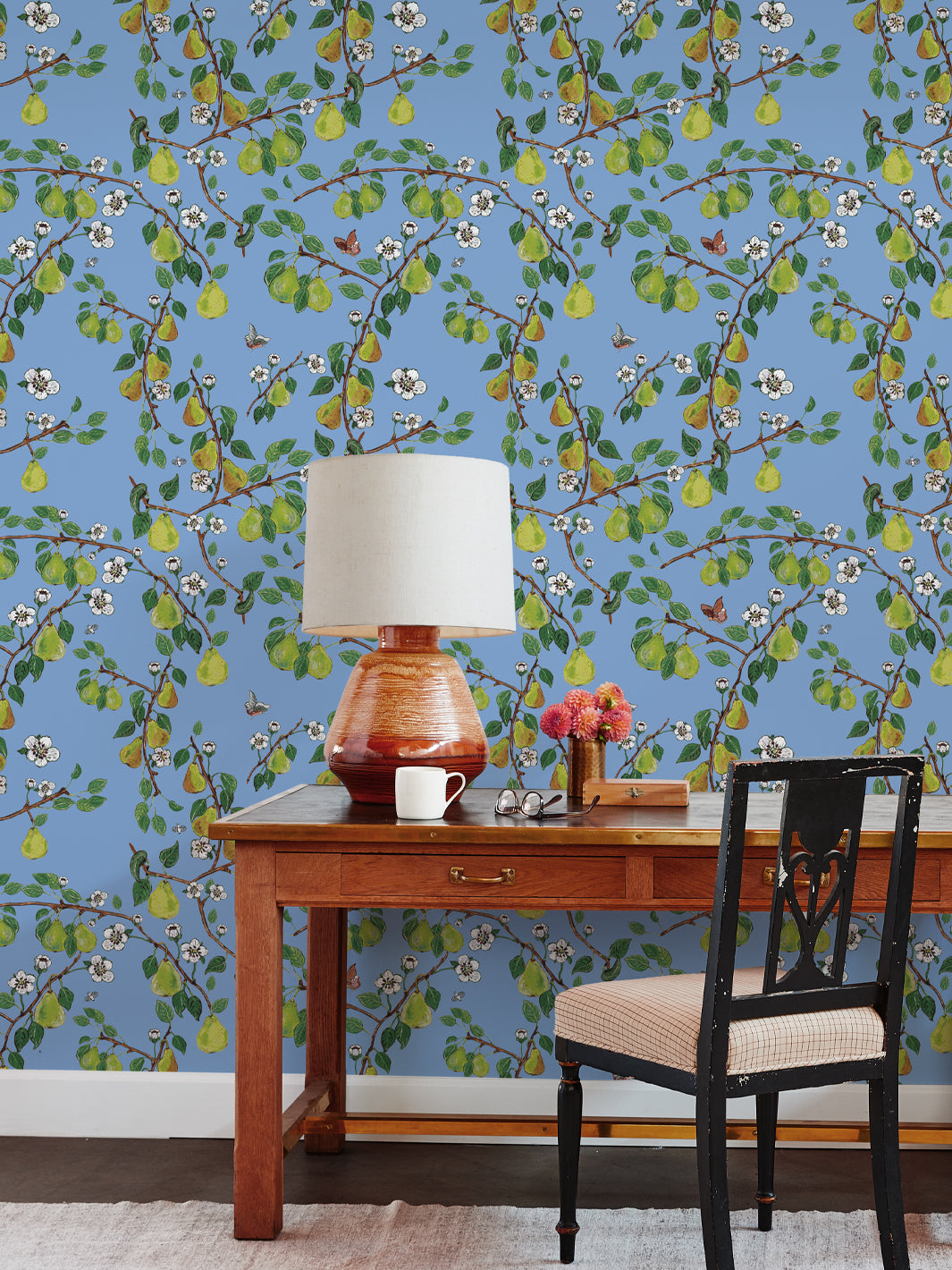 giardino di pere wallpaper by carly beck blue