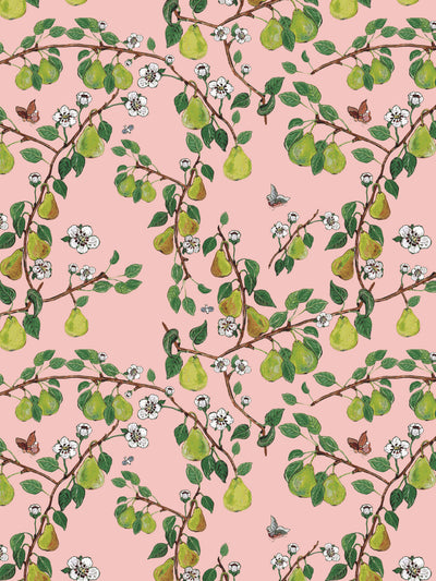 giardino di pere wallpaper by carly beck pink
