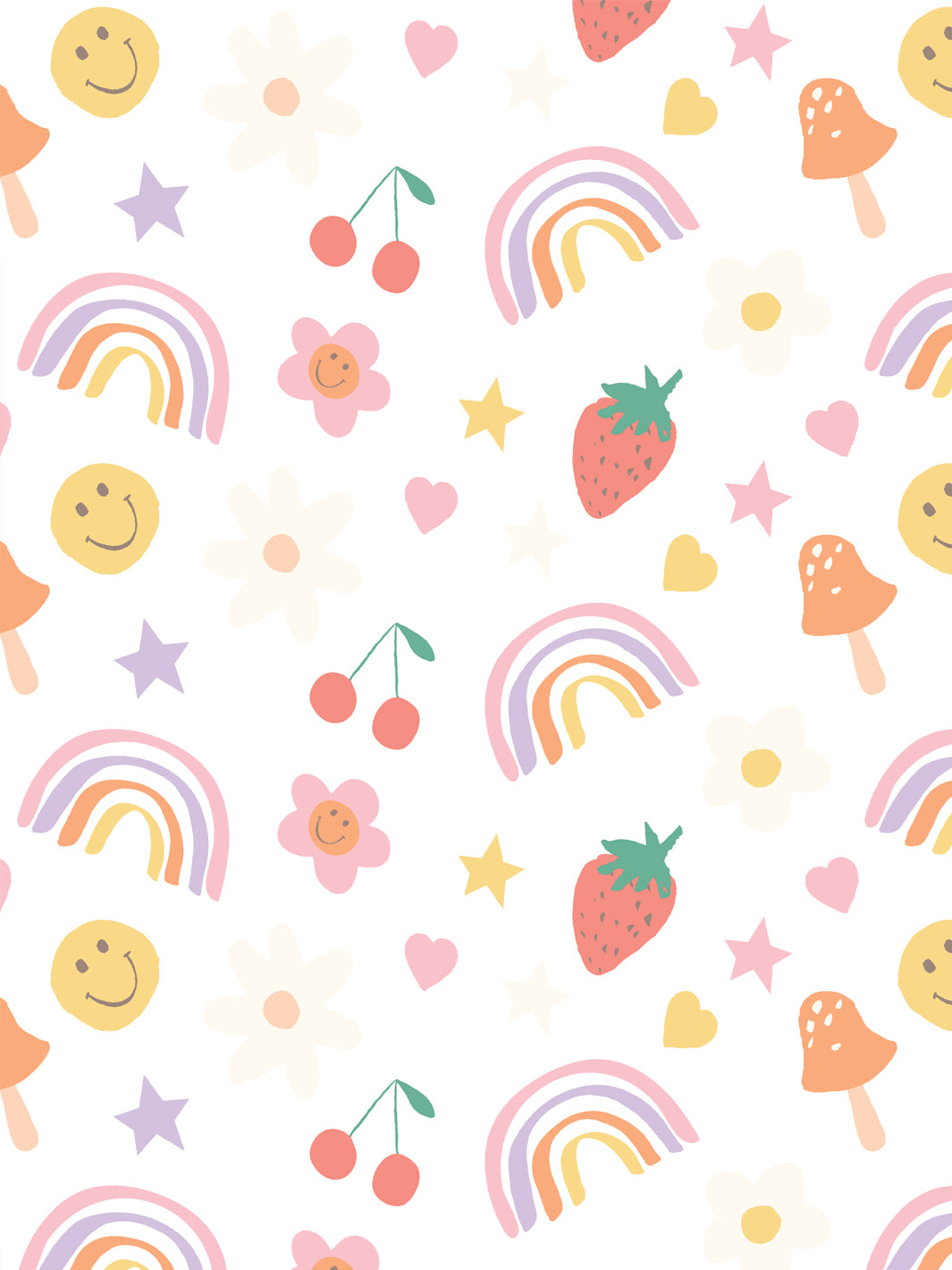 'Happy Icons' Gift Wrap by Meri Meri - White