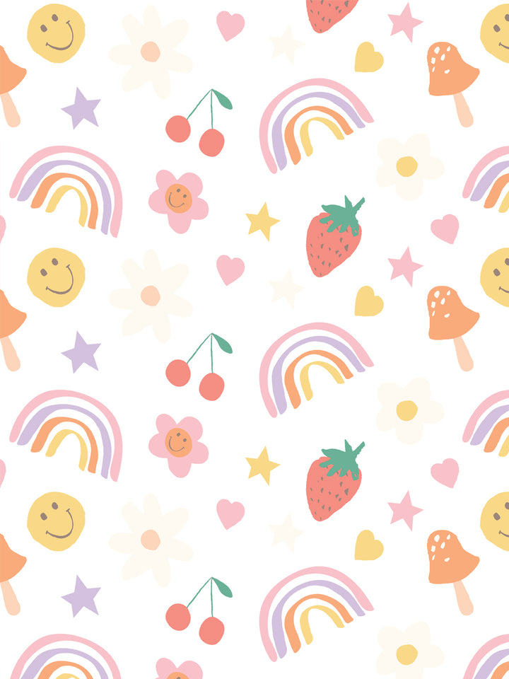 'Happy Icons' Gift Wrap by Meri Meri - White