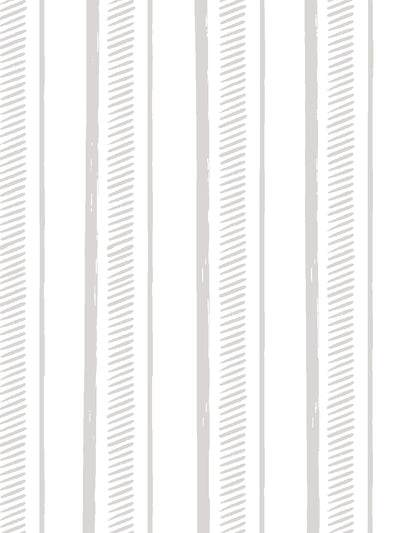 'Hatch Stripe' Wallpaper by Sugar Paper - Stone