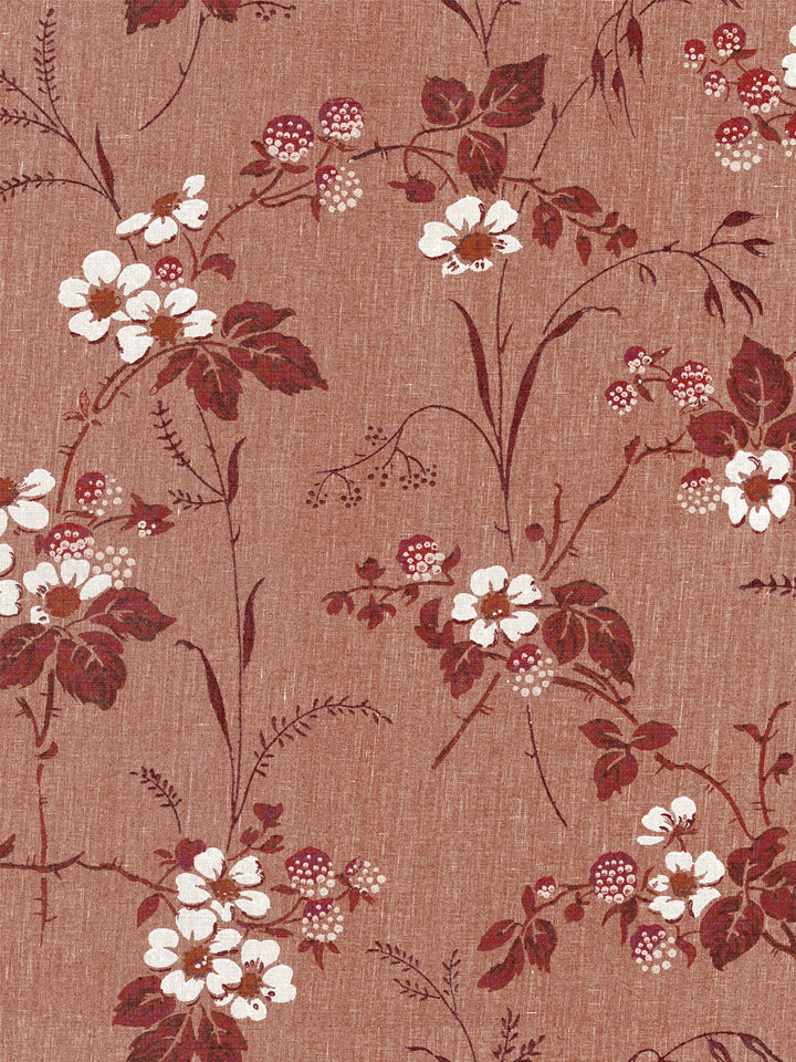 'Heaton' Linen Fabric by Nathan Turner - Antique Red