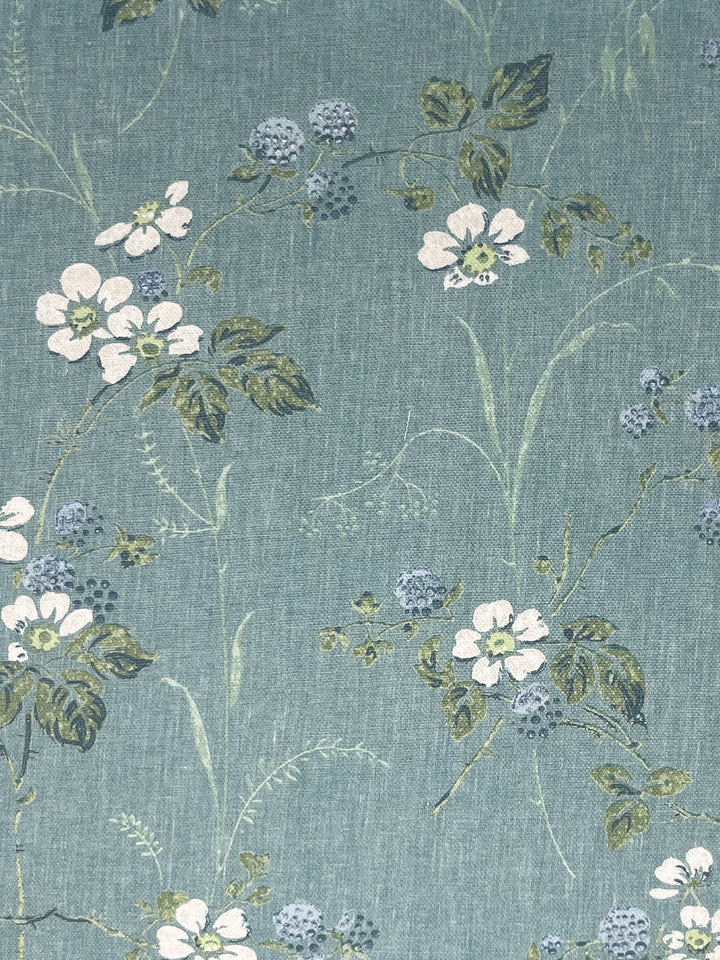 heaton linen fabric by nathan turner blue