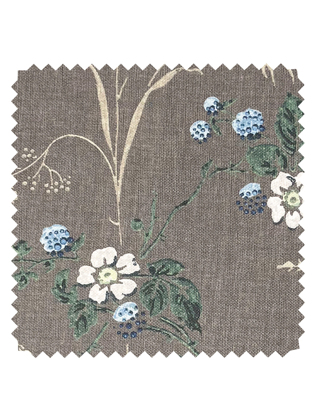 heaton linen fabric by nathan turner chocolate