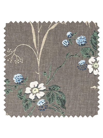 'Heaton' Linen Fabric by Nathan Turner - Chocolate
