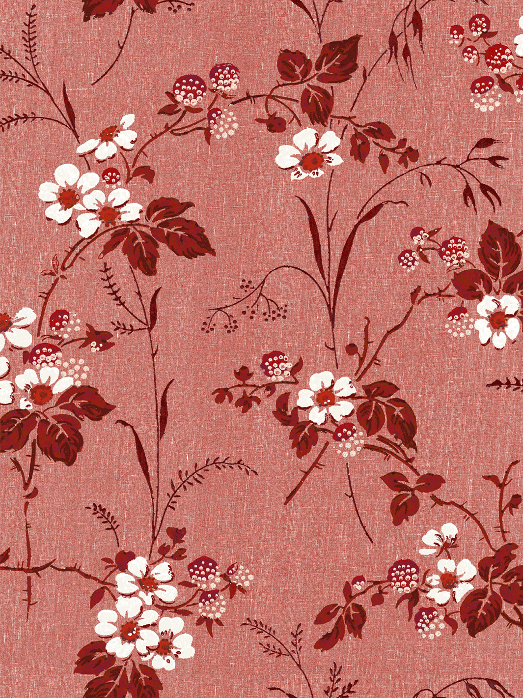 'Heaton' Wallpaper by Nathan Turner - Antique Red