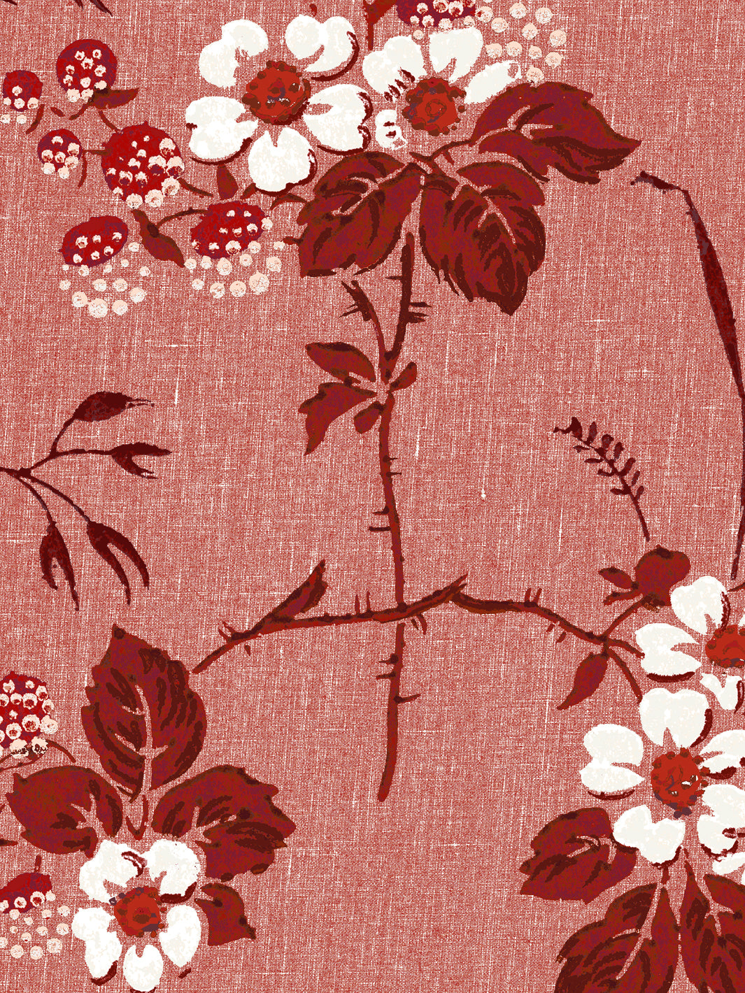 'Heaton' Wallpaper by Nathan Turner - Antique Red