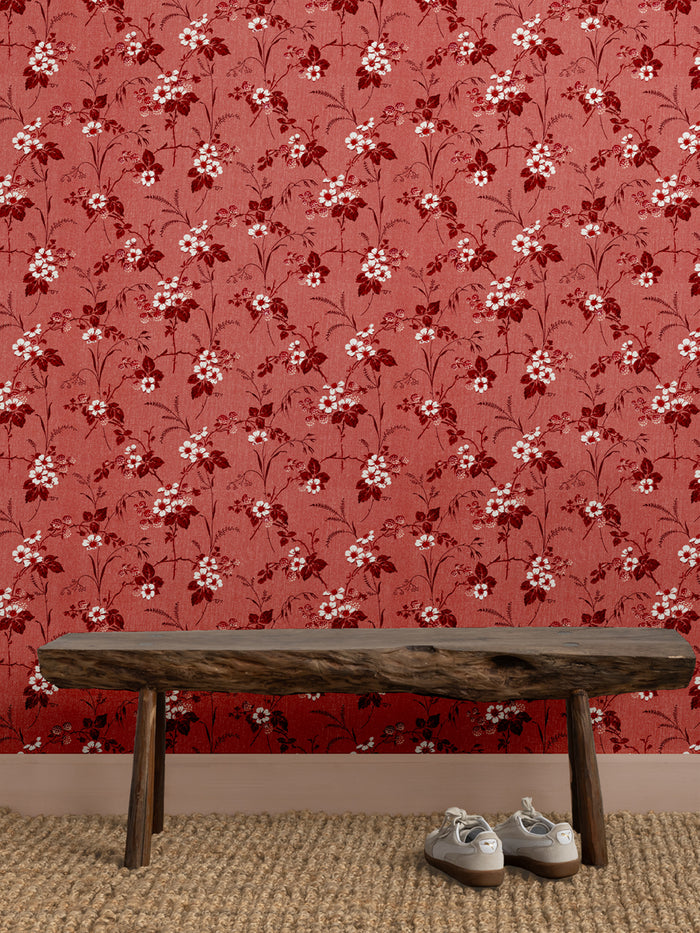 'Heaton' Wallpaper by Nathan Turner - Antique Red
