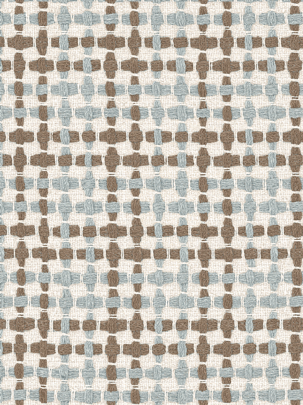 'Helen' Linen Fabric by Nathan Turner - Blue Brown