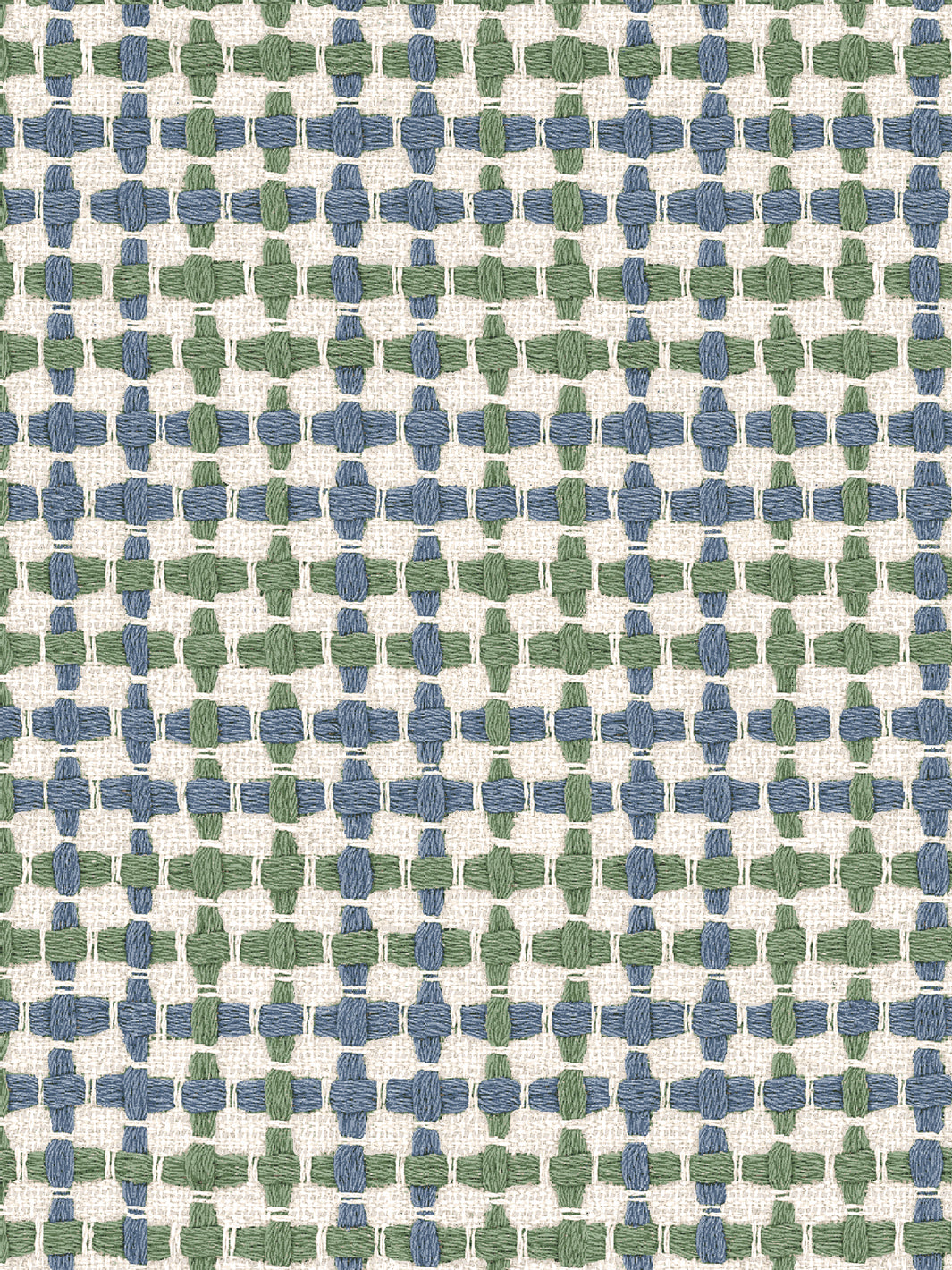 'Helen' Linen Fabric by Nathan Turner - Blue Green