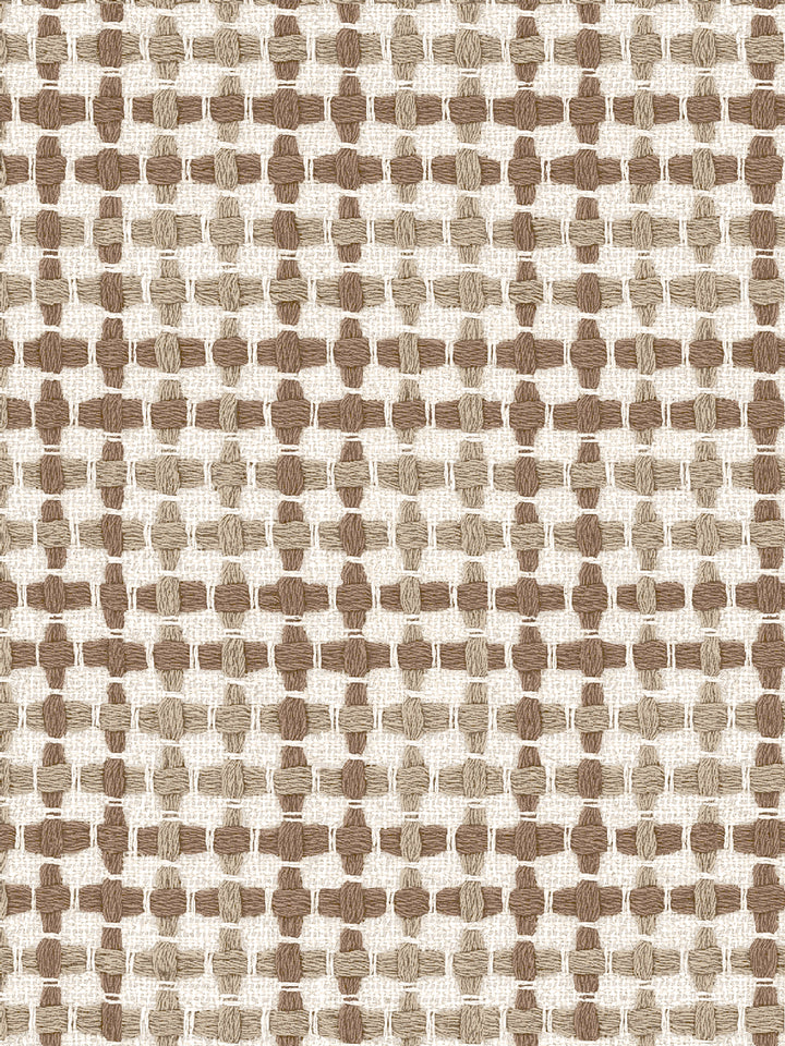 'Helen' Linen Fabric by Nathan Turner - Brown on Brown