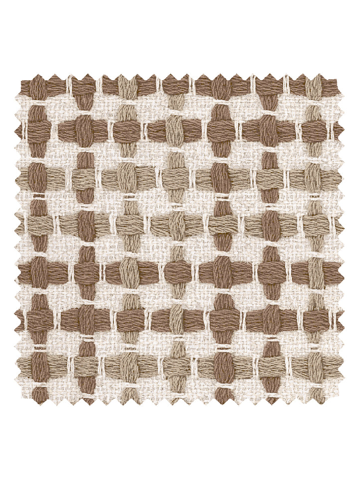 'Helen' Linen Fabric by Nathan Turner - Brown on Brown