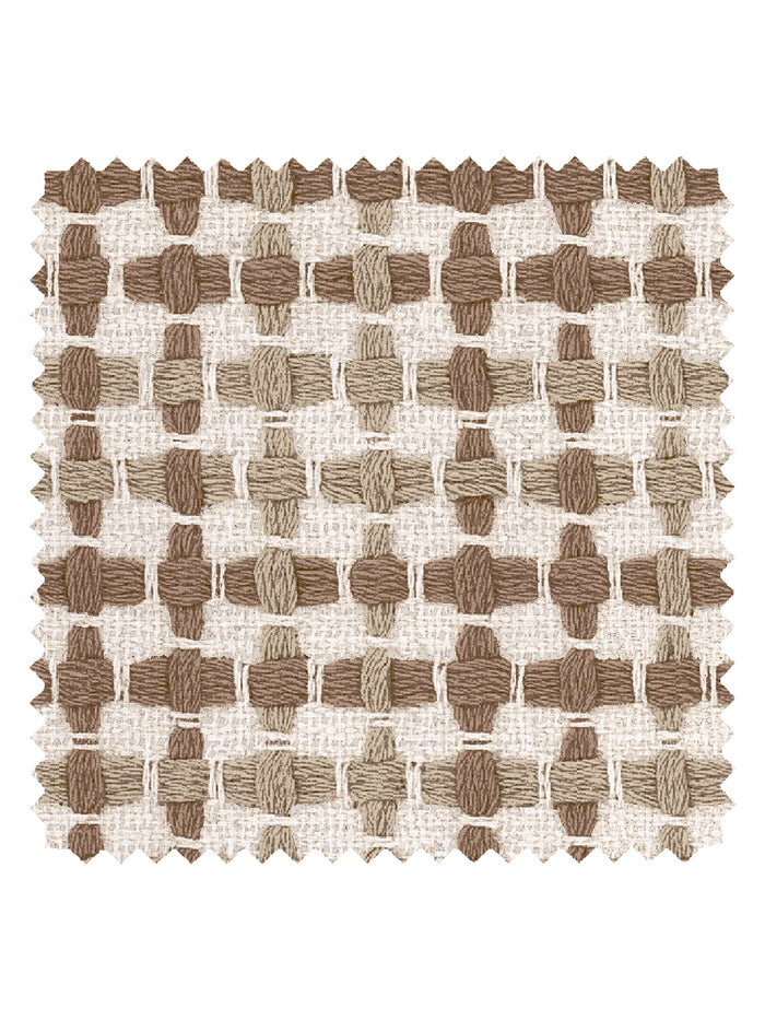 'Helen' Linen Fabric by Nathan Turner - Brown on Brown