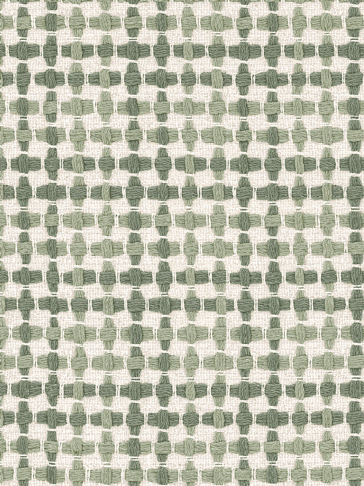 'Helen' Linen Fabric by Nathan Turner - Green on Green