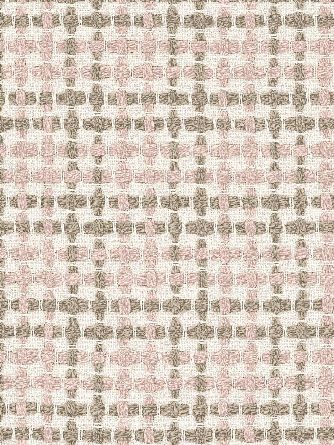 'Helen' Linen Fabric by Nathan Turner - Pink Brown