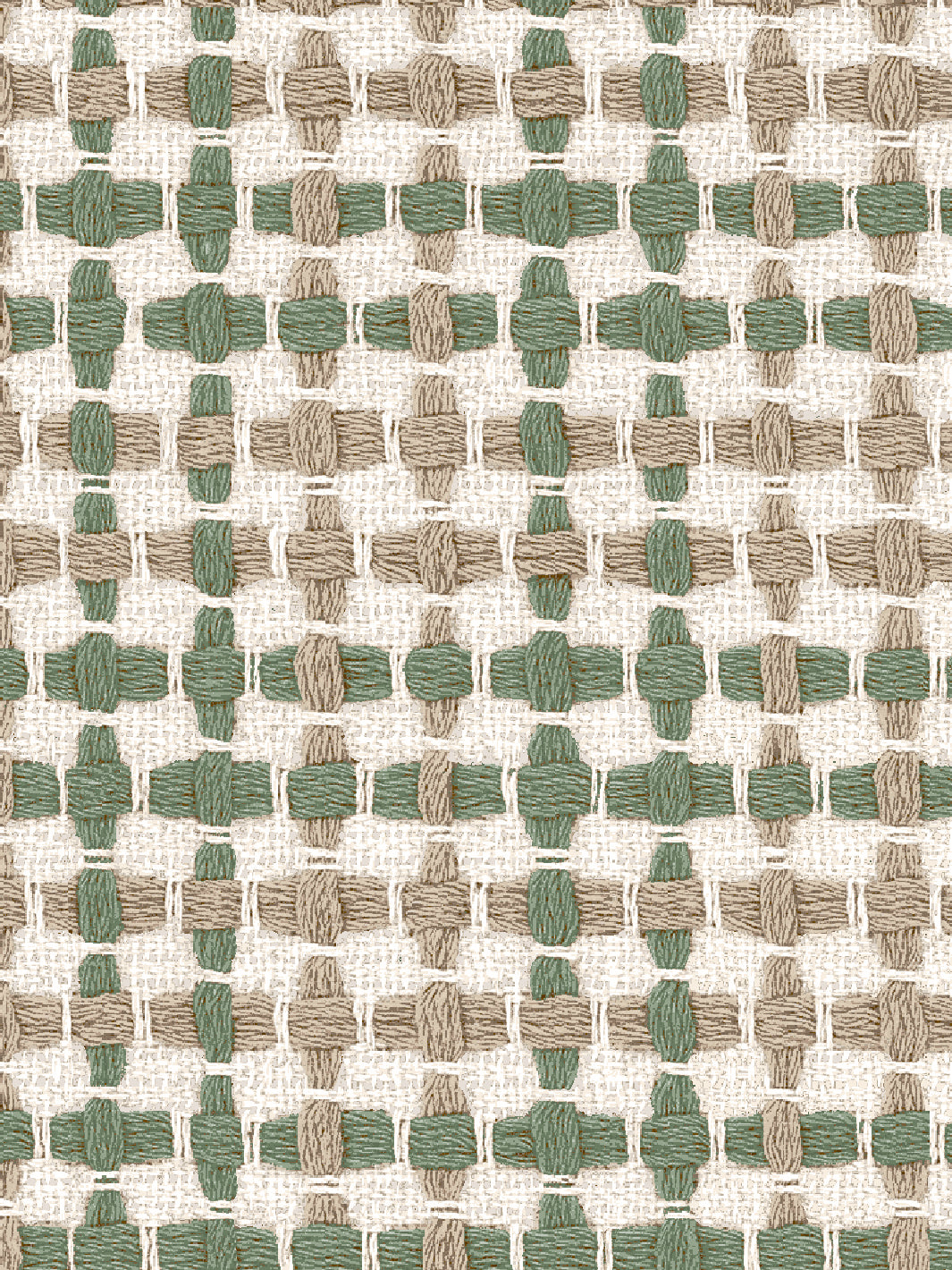 'Helen' Wallpaper by Nathan Turner - Green Brown