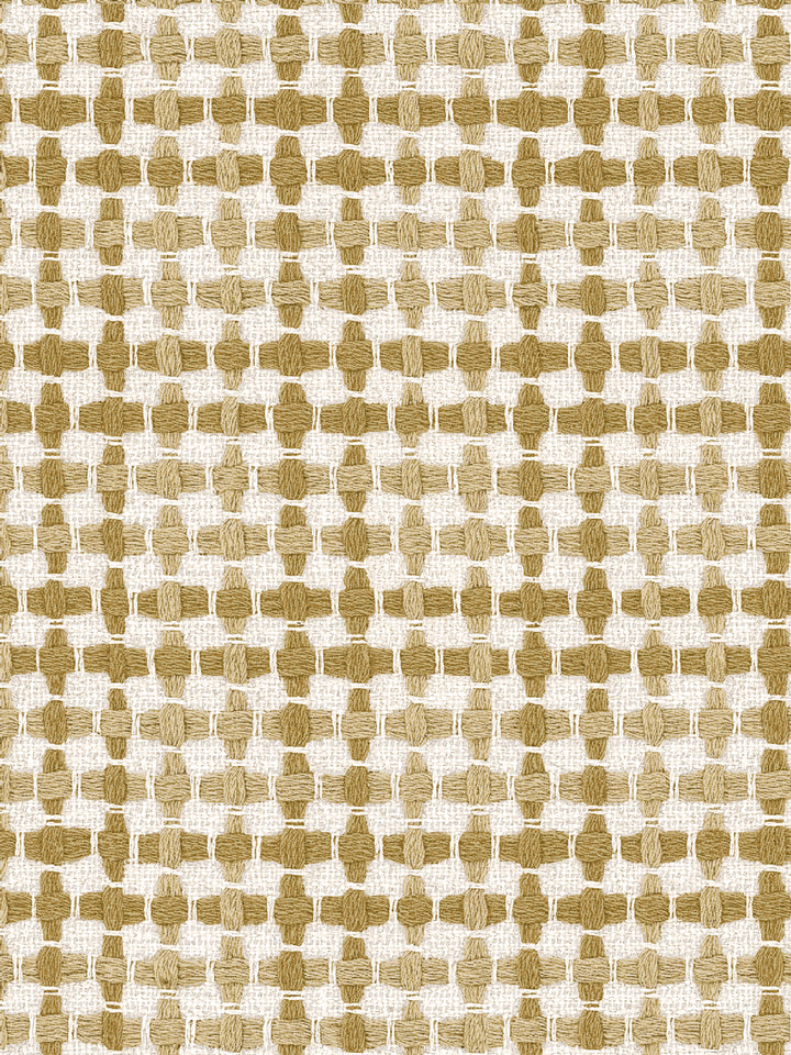 'Helen' Linen Fabric by Nathan Turner - Yellow on Yellow