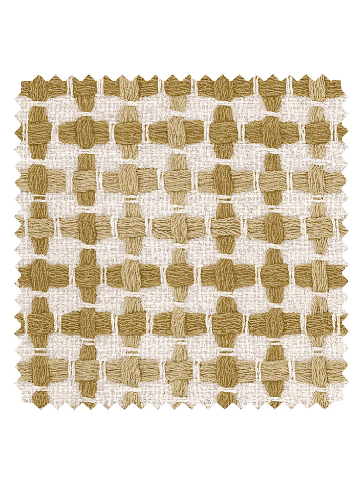 'Helen' Linen Fabric by Nathan Turner - Yellow on Yellow