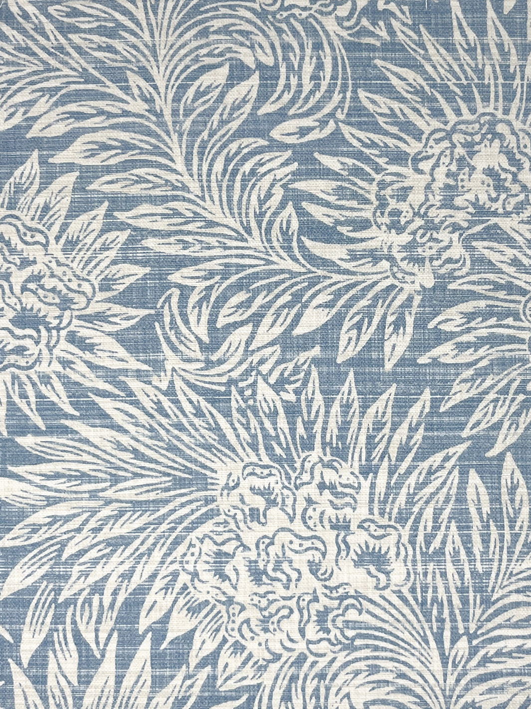 'Herald' Linen Fabric by Nathan Turner - Blue