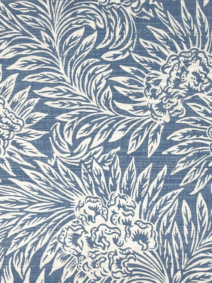 herald linen fabric by nathan turner darker blue