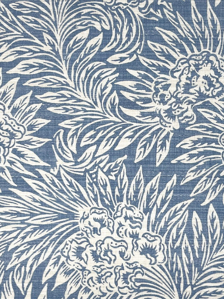 herald linen fabric by nathan turner darker blue