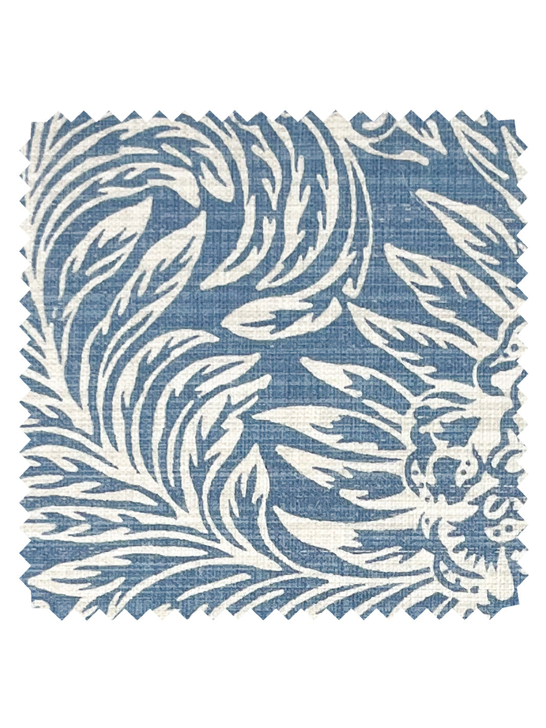 'Herald' Linen Fabric by Nathan Turner - Darker Blue