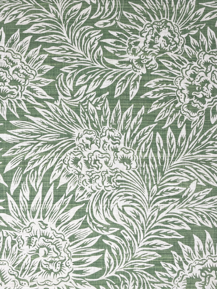 herald linen fabric by nathan turner green