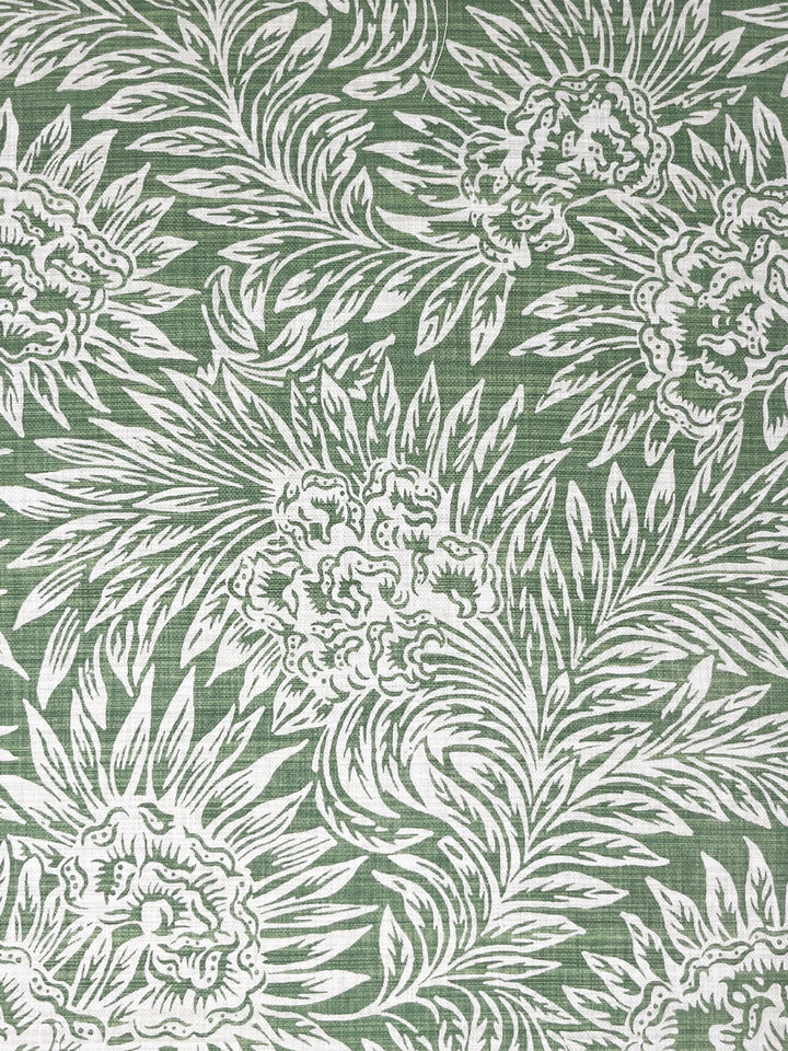 herald linen fabric by nathan turner green