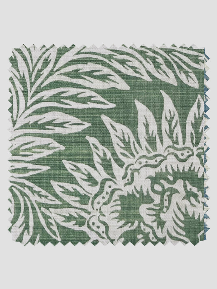 Herald' Linen Fabric by Nathan Turner - Green