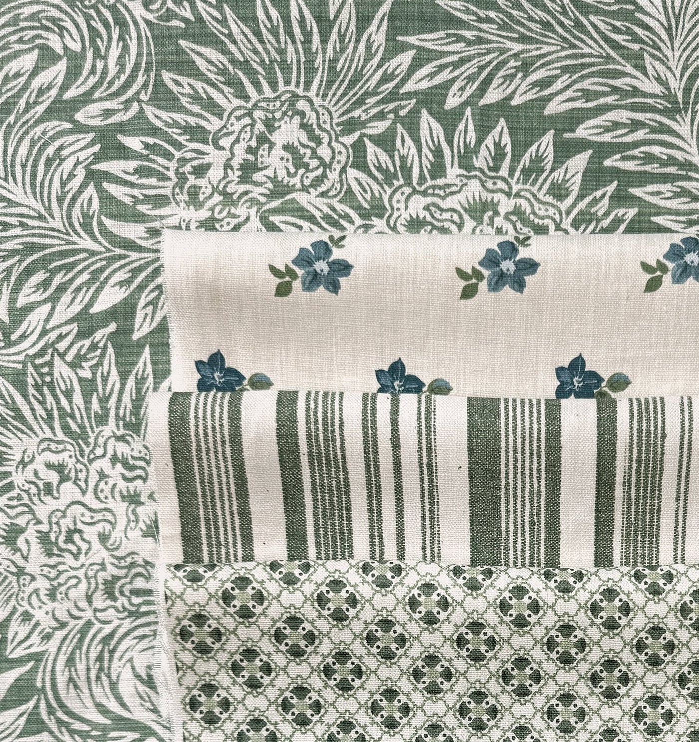 herald linen fabric by nathan turner green