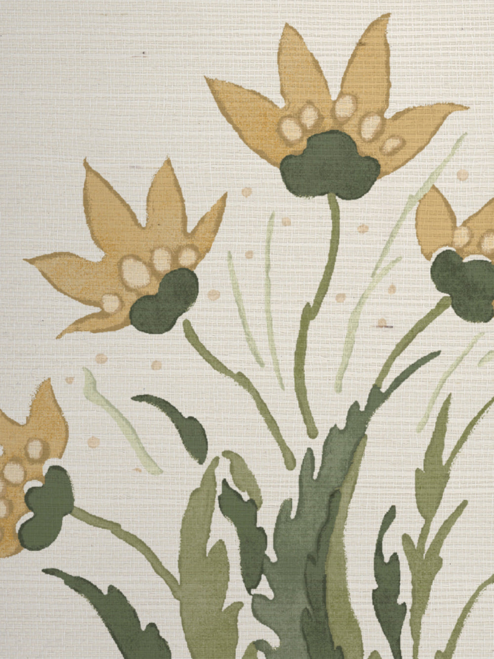 hillhouse block print large grasscloth wallpaper by nathan turner goldgreen