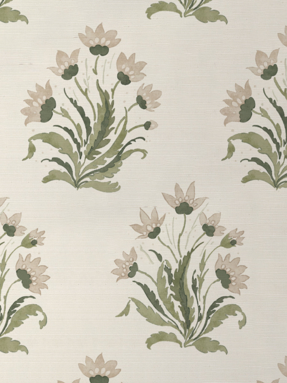 hillhouse block print large grasscloth wallpaper by nathan turner neutral green