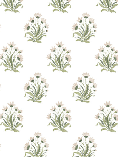 hillhouse block print small wallpaper by nathan turner neutral green