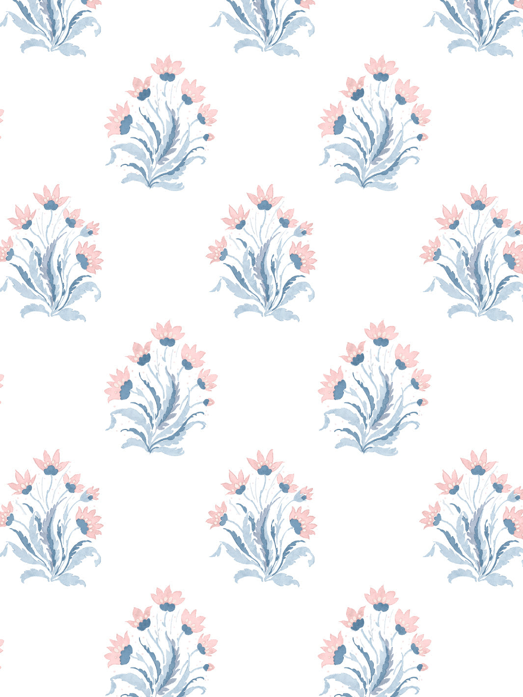 hillhouse block print small wallpaper by nathan turner pink blue