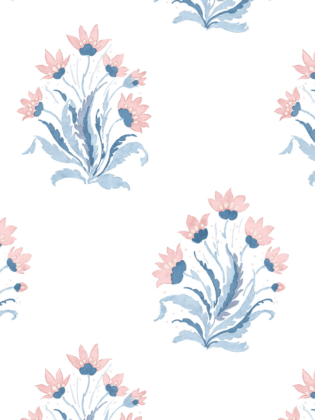 hillhouse block print small wallpaper by nathan turner pink blue