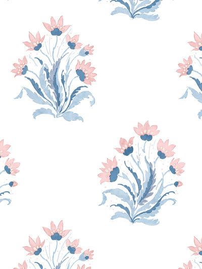 hillhouse block print small wallpaper by nathan turner pink blue