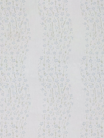 'Hillhouse Floral Ditsy Wave' Linen Fabric by Nathan Turner - Blue Green