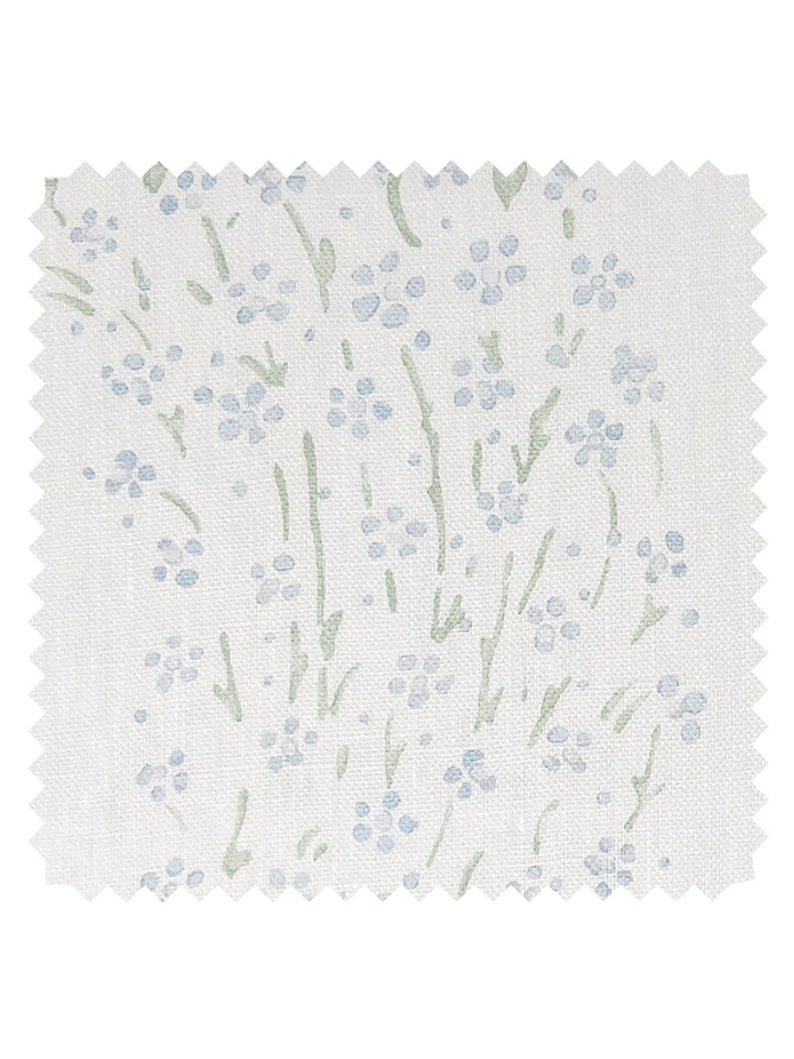 hillhouse floral disty wave linen fabric by nathan turner blue green