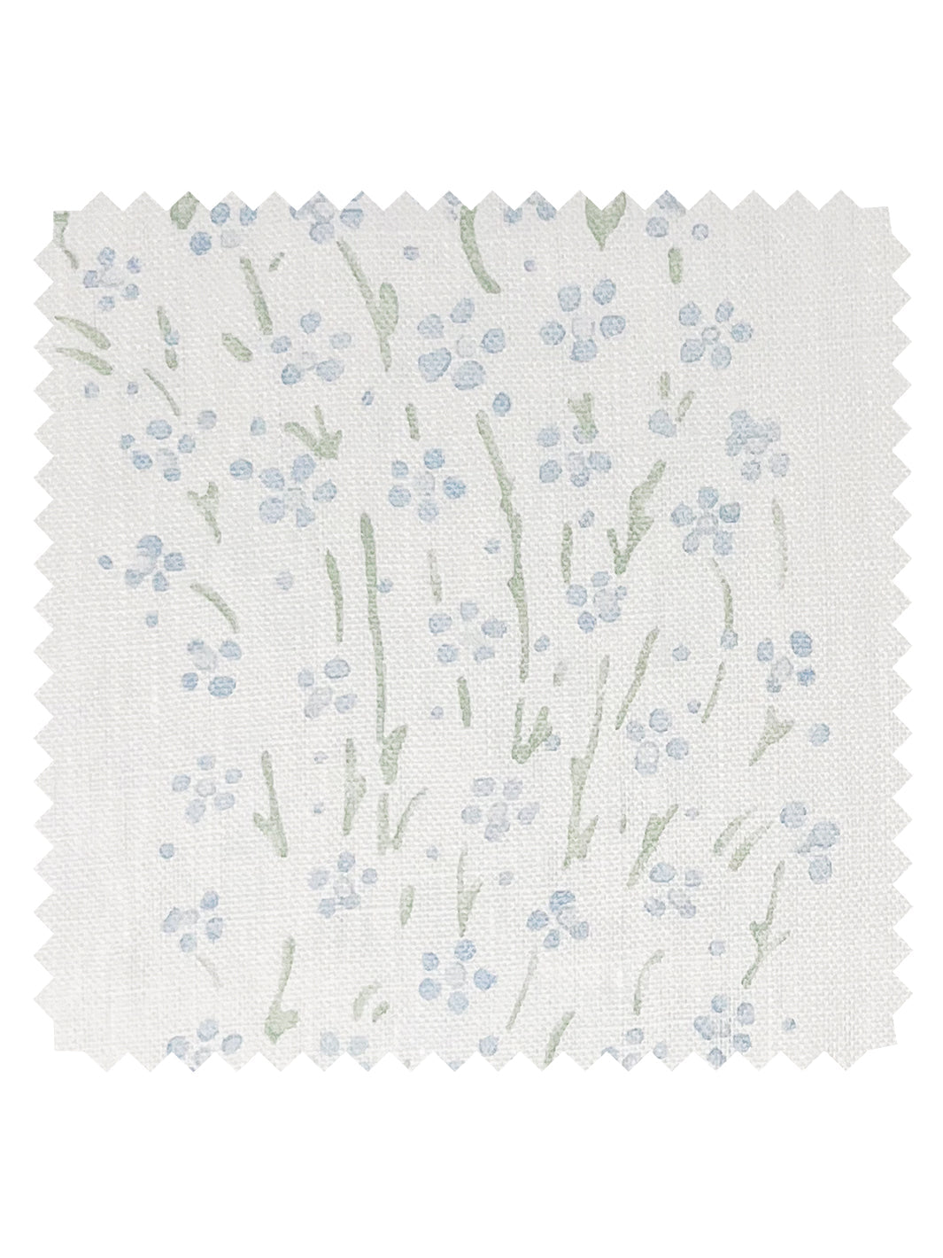 'Hillhouse Floral Ditsy Wave' Linen Fabric by Nathan Turner - Blue Green